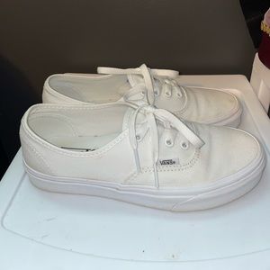 White Authentic Vans size 6 (men) 7.5(women